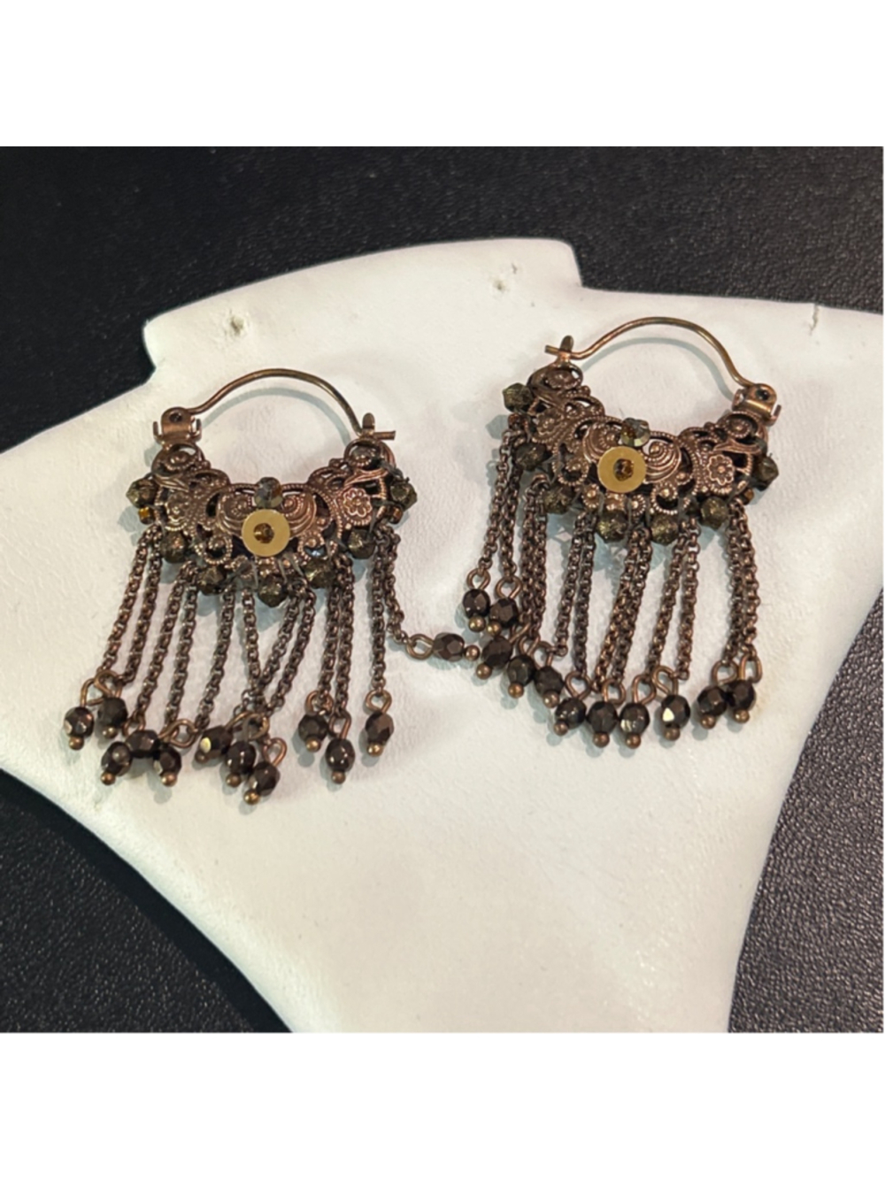 Women's Unbranded Bronze Gold Tassel Drop Earrings One Size